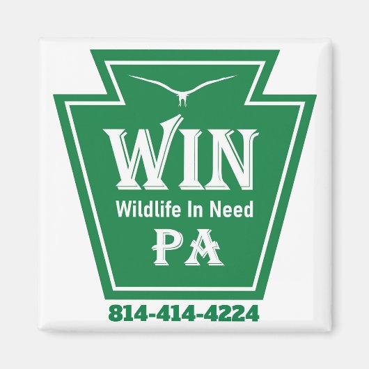 Aimant pour réfrigérateur au logo WIN (Devant)