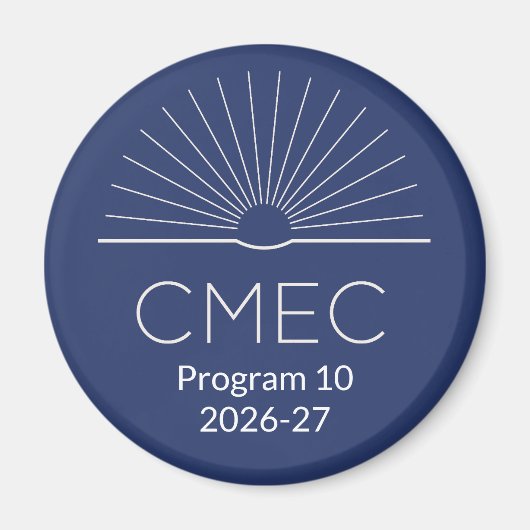 Aimant pour réfrigérateur CMEC - Programme 10 (Devant)