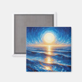 Aimant pour réfrigérateur Coucher de soleil (Recto/Verso)