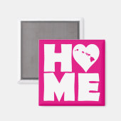 Aimant pour réfrigérateur Hawaii Home Heart State (Recto/Verso)