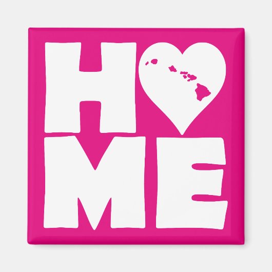 Aimant pour réfrigérateur Hawaii Home Heart State (Devant)