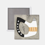 Aimant pour réfrigérateur - Orange Noir Blanc Form (Recto/Verso)
