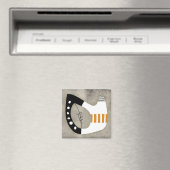 Aimant pour réfrigérateur - Orange Noir Blanc Form (In Situ (Lave-vaisselle))