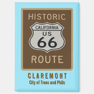 Aimant pour réfrigérateur Route 66 Claremont