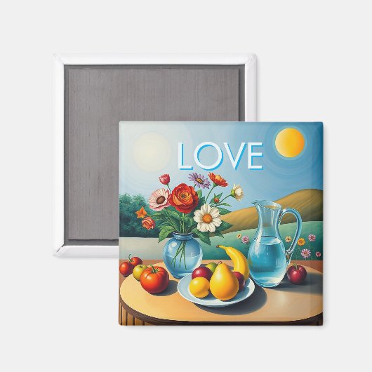 Aimant pour Refrigerato : r Bénissez votre nourrit (Recto/Verso)