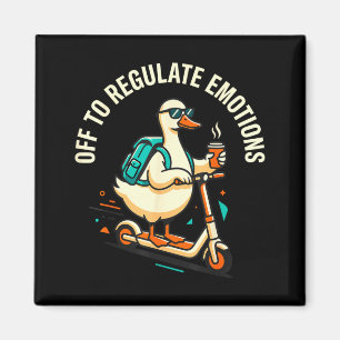 Aimant Pour réguler les émotions, scooter d'oie drôle