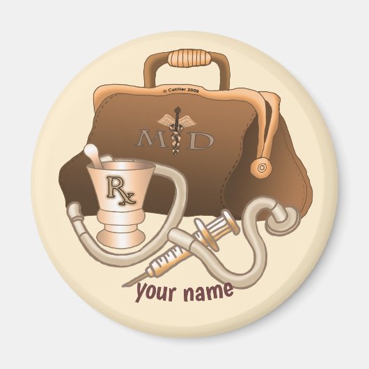 Aimant pour sac Médicale docteur (Devant)