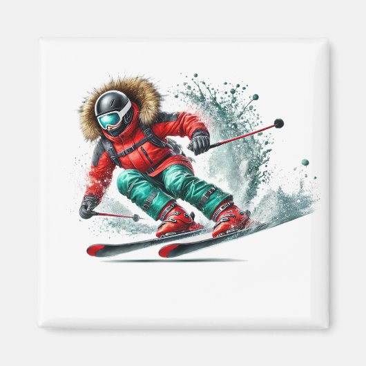 Aimant pour skieur (Devant)