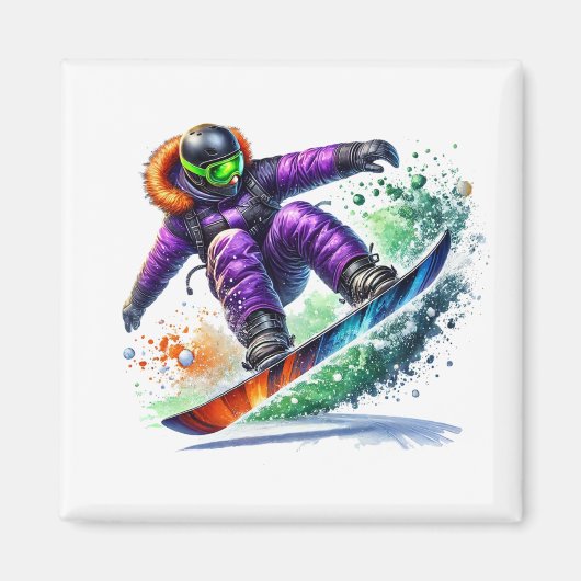 Aimant pour snowboardeur   (Devant)