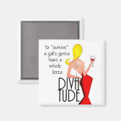 Aimant Pour survivre-Gal doit avoir une Lotta DIVAtude en (Recto/Verso)