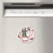 Aimant pour théière Sock Monkey (In Situ (Lave-vaisselle))