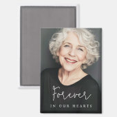 Aimant Pour toujours dans nos coeurs décontracté script p (Recto/Verso)