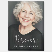 Aimant Pour toujours dans nos coeurs décontracté script p (Recto)