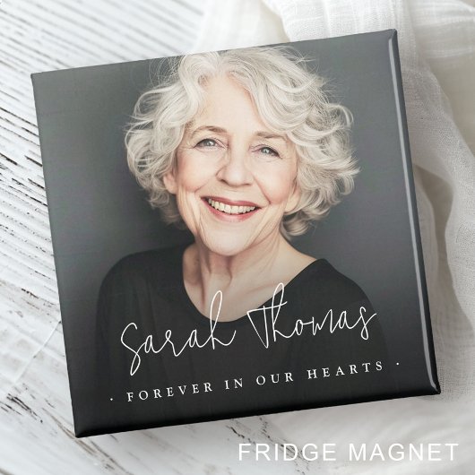 Aimant Pour toujours dans nos coeurs funéraire frigo mémo