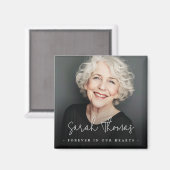 Aimant Pour toujours dans nos coeurs funéraire frigo mémo (Recto/Verso)