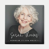 Aimant Pour toujours dans nos coeurs funéraire frigo mémo (Devant)