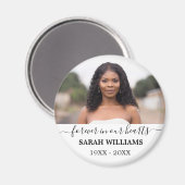 Aimant Pour toujours dans nos coeurs Photo personnalisée  (Recto/Verso)