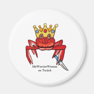 Aimant Pourcentage de crabe avec couteau, MeWarriorWoman
