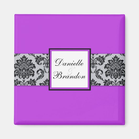 Aimant pourpre Mariage Damask (Devant)