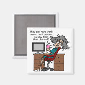 Aimant Pourquoi humour de dur labeur d'occasion (Recto/Verso)