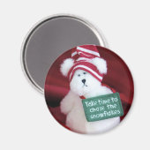 Aimant Poursuivre les flocons de neige (Recto/Verso)