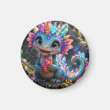 Pousse de cristal – Fantaisie d'un joli dragon de