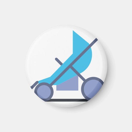 Aimant poussette bleue (Devant)