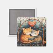 Aimant Poussettes et Kitty Love Illustration Art (Recto/Verso)