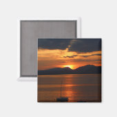 Aimant Poussière sur le lac de Garde avec beau coucher de (Recto/Verso)