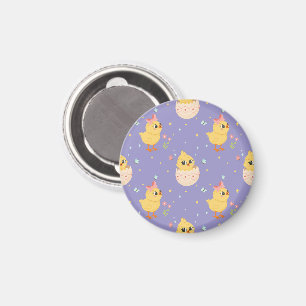 Aimant Poussin de Pâques mignon avec motif transparent à