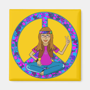 Aimant Poussin hippie