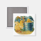Aimant Poussins de Pâques en jeu (Recto/Verso)