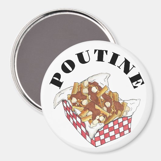 Aimant Poutine Québec Canada Aliments canadiens Fries fra (Recto/Verso)