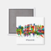 Aimant Prague République tchèque Skyline (Recto/Verso)