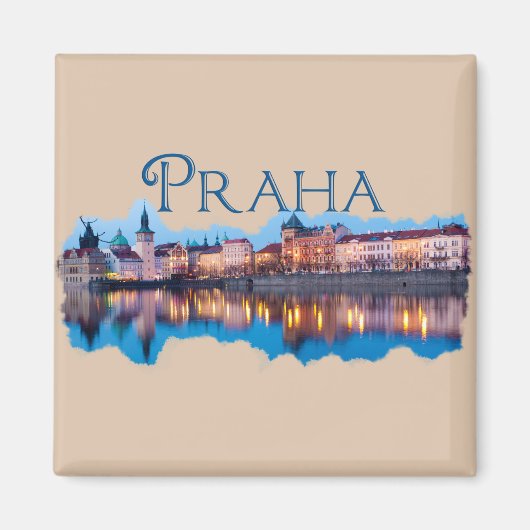 Aimant Praha : Skyline du soir (Devant)