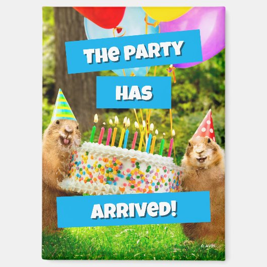 Aimant Prairie Dog Birthday Party (Recto)