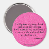 Aimant Praise Him N Pink Bible quota Customize (Recto/Verso)