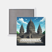 Aimant Prambanan Temple Indonésie UNESCO (Recto/Verso)