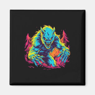 Aimant Pranks Werewolf - Mischief lunaire pour Halloween