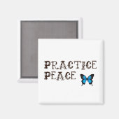 Aimant Pratiquer l'aimant de paix (Recto/Verso)