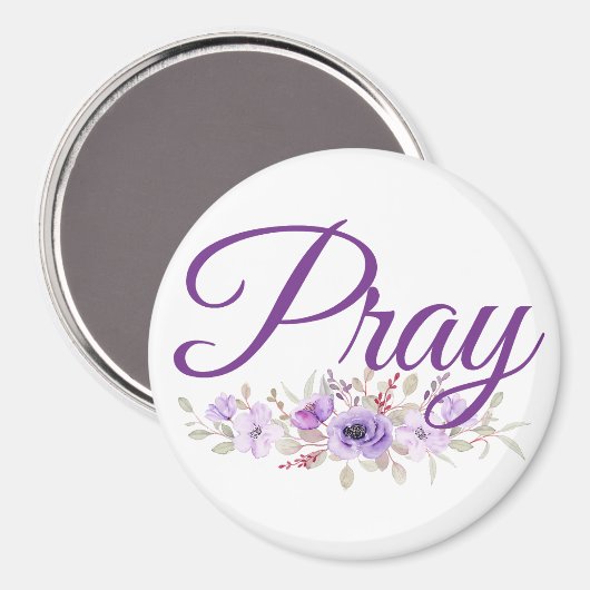 Aimant Pray Inspiration Devis Flower (Recto/Verso)