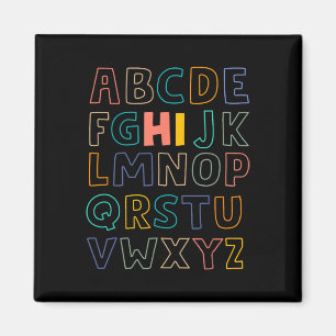 Aimant Pré K Kindergarten Hi Alphabet Retour À L'École