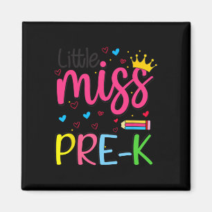 Aimant Pré-maternelle Little Miss Retour à l'école Filles
