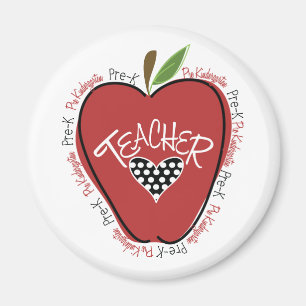 Aimant Pré rouge Apple de professeur de K