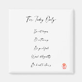 Aimant Préceptes, principes du Reiki (Devant)