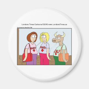 Aimant Pregnant Cow Funny Cards Mugs Tees & Gifts