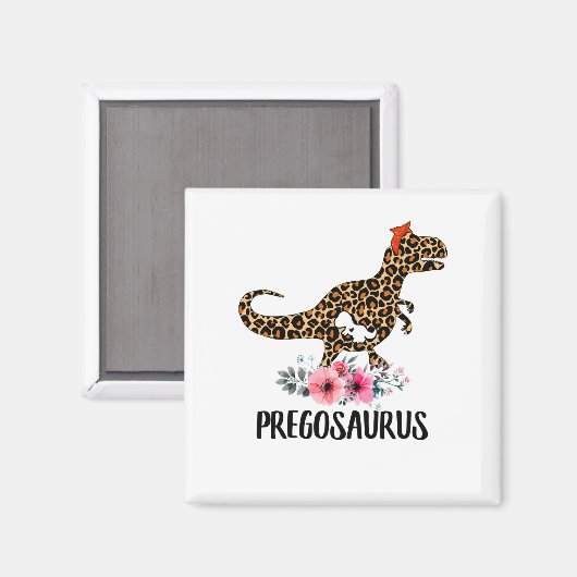 Aimant Pregosaurus Funny Grossesse Cadeau (Recto/Verso)