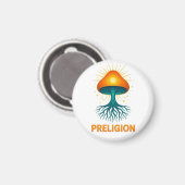 Aimant Preligion - logo champignon (Recto/Verso)