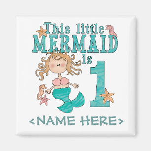 Aimant Premier anniversaire de Mermaid