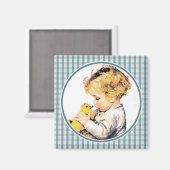 Aimant Premier bébé Vintage de Pâques Garçon (Recto/Verso)